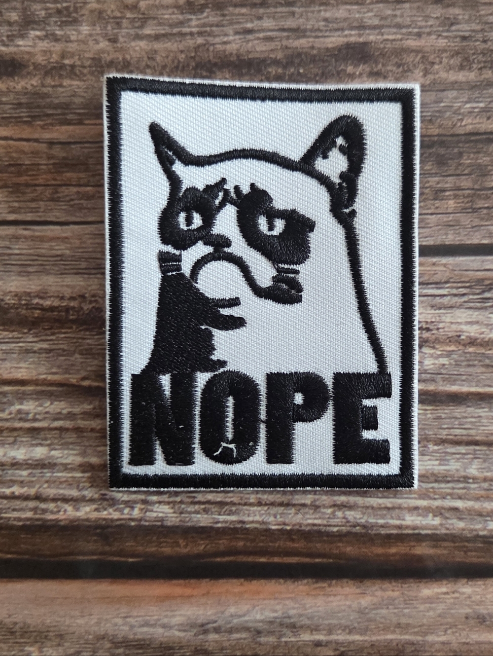 Sassy Cat Says Nope Kitten Lover Funny Y2k Style Iron On Patch